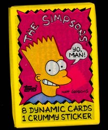 1990 Topps The Simpsons Trading Card Pack Factory Sealed