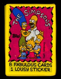 1990 Topps The Simpsons Trading Card Pack Factory Sealed
