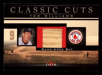 2002 Fleer Classic Cuts Ted Williams Bat Relic