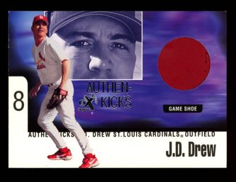 1999 SKYBOX EX JD DREW AUTHEN-KICKS SHOE RELIC