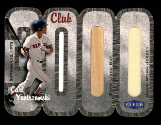 2000 Fleer Carl Yastrzemski Dual Relic Game Used