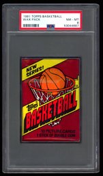 1981 TOPPS BASKETBALL PACK PSA 8