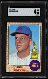 1968 Topps Baseball Tom Seaver Rookie CARD SGC 4