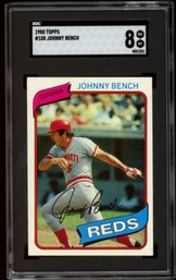 1980 TOPPS BASEBALL JOHNNY BENCH SGC 8