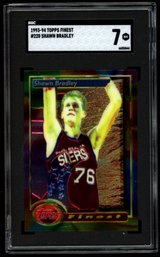 1993-94 TOPPS FINEST SHAWN BRADLEY ROOKIE SGC 7