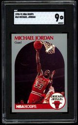 1990 NBA HOOPS MICHAEL JORDAN SGC 9