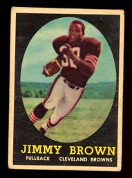 1958 TOPPS FOOTBALL #62 JIM BROWN ROOKIE CARD