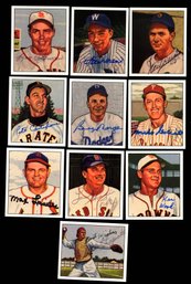 1950 Bowman Baseball Reprint Autograph Lot