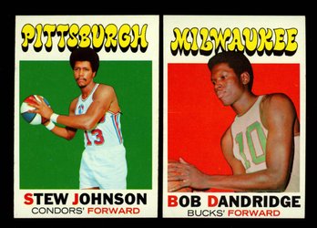 1970 TOPPS BASKETBALL STEW JOHNSON/BOB DANDRIDGE LOT