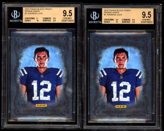 2012 PANINI BLACK FRIDAY GRIDIRON KINGS ANDREW LUCK ROOKIE ~ BECKETT GEM MT 9.5/LOT OF 2