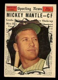 1961 Topps #578 Mickey Mantle HOF All-Star Yankees
