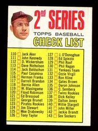 1967 TOPPS #103 2ND SERIES CHECKLIST MICKEY MANTLE