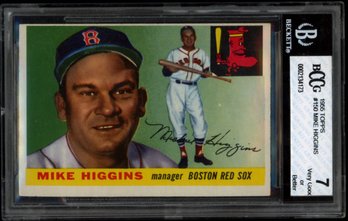 1955 TOPPS MIKE HIGGINS BCCG BGS 7