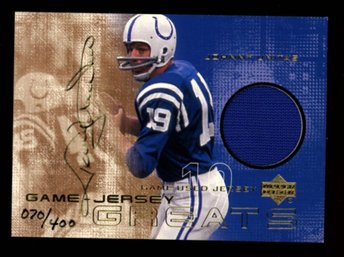 2000 Upper Deck Game Jersey Greats Johnny Unitas Auto Patch #'D /400