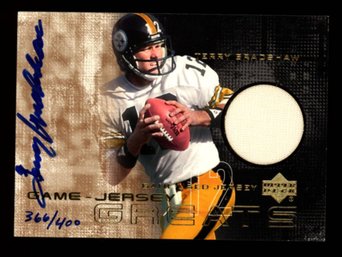 2000 Upper Deck Game Jersey Greats Terry Bradshaw Auto Patch #'D /400