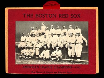 1912 BOSTON RED SOX AMERICAN LEAGUE CHAMPIONS HAND CUT (NAMES ON BACK) SUPER RARE!