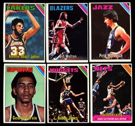 1975 TOPPS BASKETBALL COMPLETE SET MOSES MALONE ROOKIE SGC 7.5