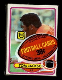 1980 TOPPS FOOTBALL CELLO PACK UNOPENED FACTORY SEALED