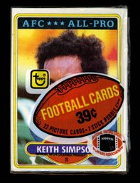 1980 TOPPS FOOTBALL CELLO PACK UNOPENED FACTORY SEALED