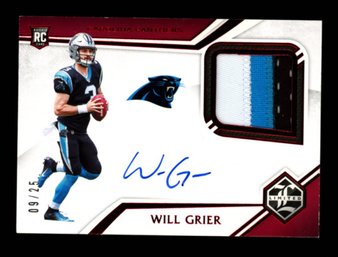 Will Grier 2019 Limited RC RPA ON CARD Auto Jersey Patch SPP /25