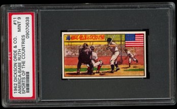 1962 Dickerson Orde America Babe Ruth Sports Of The Countries Trading Card Graded PSA 9 Mint