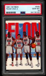 1991 Skybox Team USA 2 W/ Michael Jordan #545 PSA 10
