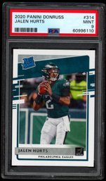 PSA 9 2020 JALEN HURTS ROOKIE DONRUSS FOOTBALL CARD