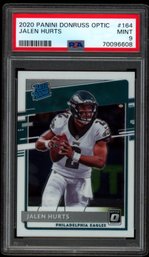 PSA 9 JALEN HURTS OPTIC ROOKIE FOOTBALL CARD