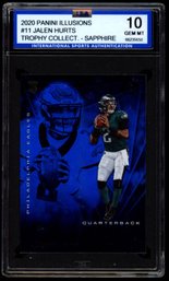 ISA 10 2020 JALEN HURT SAPPHIRE ROOKIE ILLUSIONS