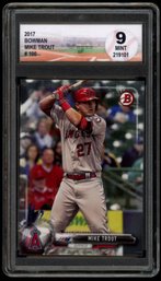 DIAMOND GRADING 9 2017 MIKE TROUT BASEBALL CARD