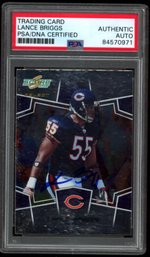 2008 DONRUSS PSA AUTHENTIC LANCE BRIGGS AUTO FOOTBALL CARD