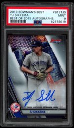 2019 PSA 9 TJ SIKKEMA AUTO BASEBALL CARD