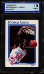 1991 HOPPS #253 ISA 10 MICHAEL JORDAN BASKETBALL CARD