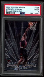 1998 PSA 9 TOPPS CHROME MICHAEL JORDAN #CS1 BASKETBALL CARD