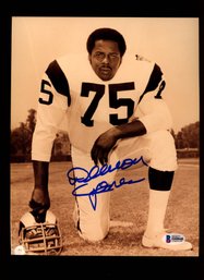 DEACON JONES AUTOGRAPHED PHOTO WITH BECKETT CERT