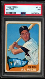 1965 TOPPS #516 AL WEIS PSA 7 BASEBALL CARD