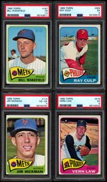 4 1965 PSA GRADED BASEBALL CARDS