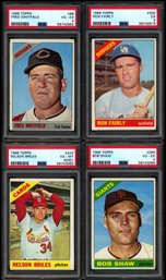 4 1966 PSA GRADED BASEBALL CARDS