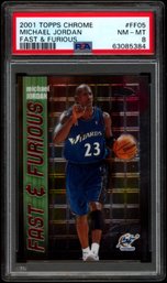 2001 TOPPS CHROME #FF05 PSA 8 MICHAEL JORDAN