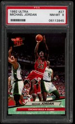 1992 FLEER ULTRA #27 MICHAEL JORDAN PSA 8