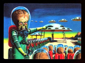 2012 TOPPS #1 MARS ATTACKS SKETCH COMIC CARD 3-d