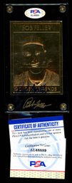 PSA CERTIFIED BOB FELLER AUTO DANBURY 22KT GOLD BASBALL CARD