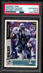 PSA AUTHENTIC HERSCHEL WALKER AUTOGRAPHED UPPER DECK FOOTBALL CARD