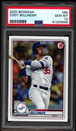 2020 BOWMAN CODY BELLINGER PSA 10 BASEBALL CARD