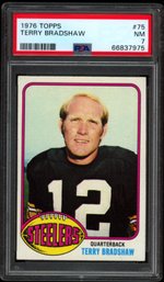 PSA 7 1976 TOPPS #75 TERRY BRADSHAW FOOTBALL CARD