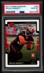 2017 DONRUSS PSA 10 MILES GARRETT ROOKIE FOOTBALL CARD