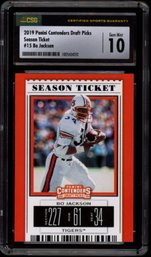 CSG 10 2019 DRAFT PICKS BO JACKSON SEASON TICKET FOOTBALL CARD