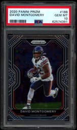 PSA 10 PRIZM DAVID MONTGOMERY ROOKIE FOOTBALL CARD