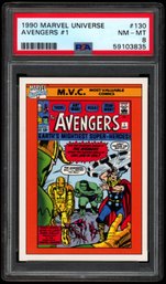 1990 MARVEL UNIVERSE PSA 8 #13AVENGERS #1 COMIC COVER