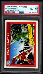 1990 MARVEL UNIVERSE PSA 8 #121 IRON MAN VS TITANIUM MAN